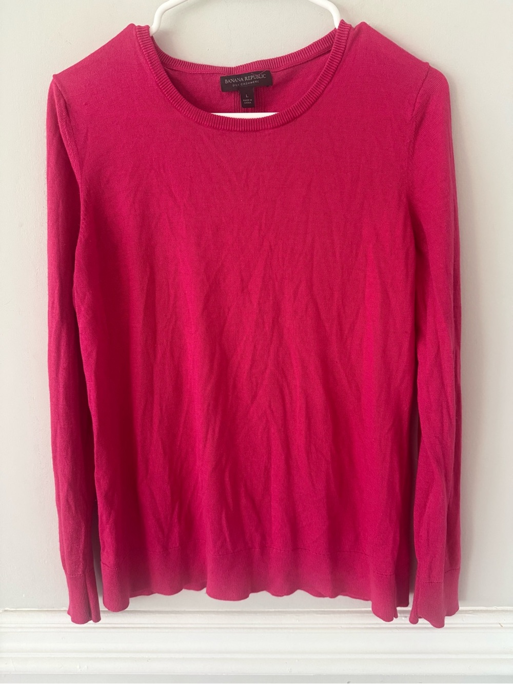 Banana Republic Women’s large Crewneck Sweater - Pink silk cashmere